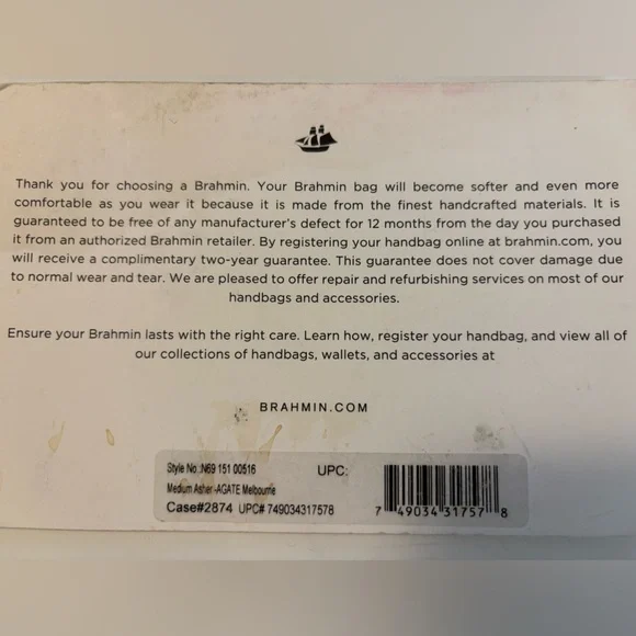 Brahmin Medium Asher Agate Melbourne Bag and Wallet - Picture 13 of 13